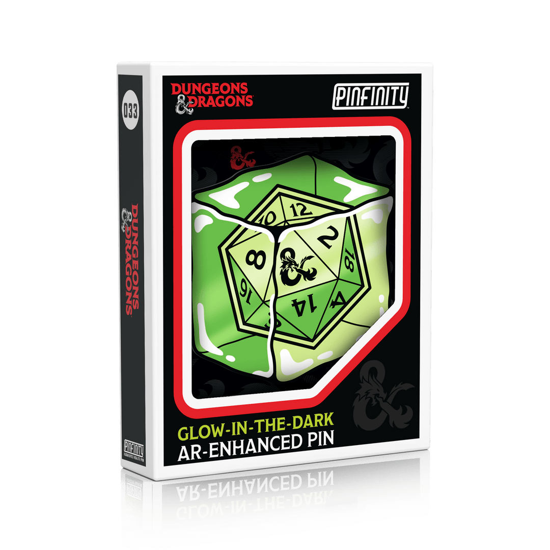 Dungeons & Dragons - Gelatinous Cube (Glow in the Dark!) - Pinfinity - Augmented Reality Collectible Pins