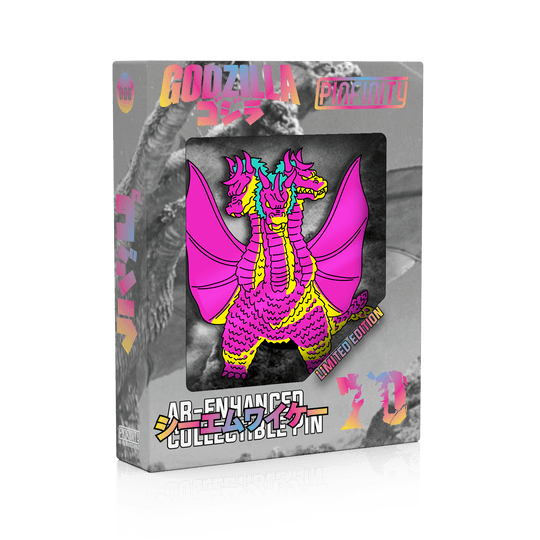 King Ghidorah Showa Era CMYK Edition AR Pin - Pinfinity - Augmented Reality Collectible Pins