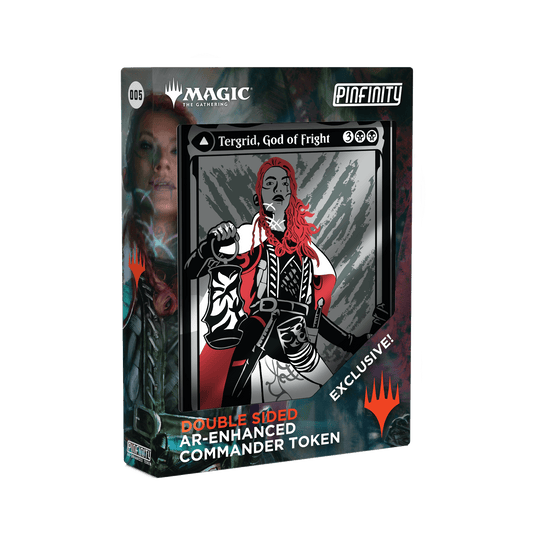 Magic: The Gathering - Tegrid God of Fright Commander Token (Double Sided) - Pinfinity - Augmented Reality Collectible Pins