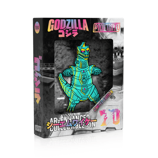 Mechagodzilla Showa Era CMYK Edition AR Pin - Pinfinity - Augmented Reality Collectible Pins