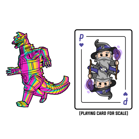 Mechagodzilla XL CMYK Edition AR Pin (Showa Era) - Pinfinity - Augmented Reality Collectible Pins