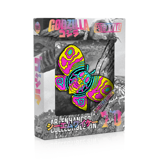 Mothra Showa Era CMYK Edition AR Pin - Pinfinity - Augmented Reality Collectible Pins