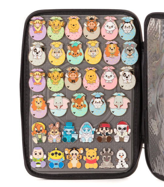 PinFolio® Show – Portable Enamel Pin Display and Storage Case with Stick'N'Go® Technology, Holds 100 Pins, Clear Front Window, Adjustable Strap - Pinfinity - Augmented Reality Collectible Pins
