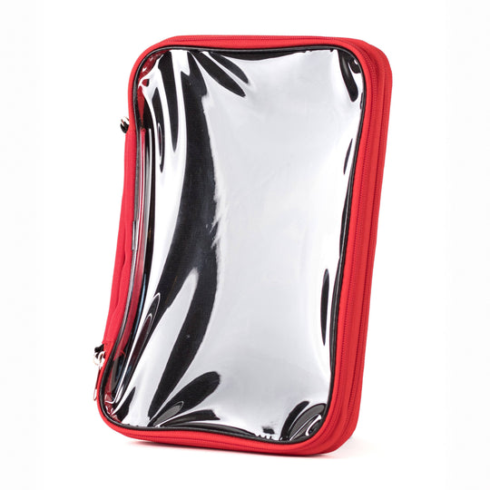 PinFolio® Show – Portable Enamel Pin Display and Storage Case with Stick'N'Go® Technology, Holds 100 Pins, Clear Front Window, Adjustable Strap - Pinfinity - Augmented Reality Collectible Pins