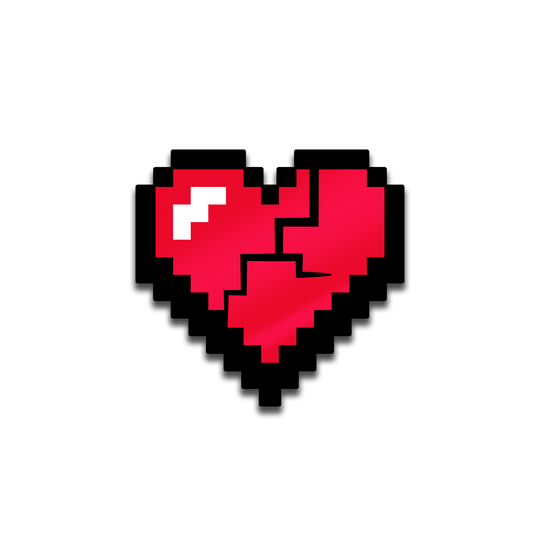 Retro Gaming - Pixel Heart (Broken) - Pinfinity - Augmented Reality Collectible Pins